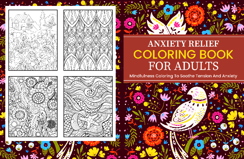 Adult Coloring Book for Anxiety cover only